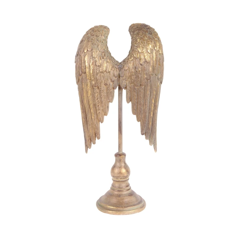 Alas sobre base - dorado - 51 cm - resina artística