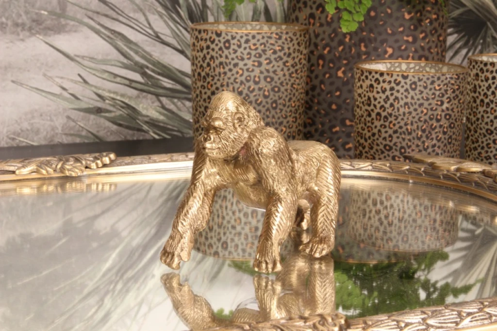 Escultura de gorila - latón - 11,5 cm