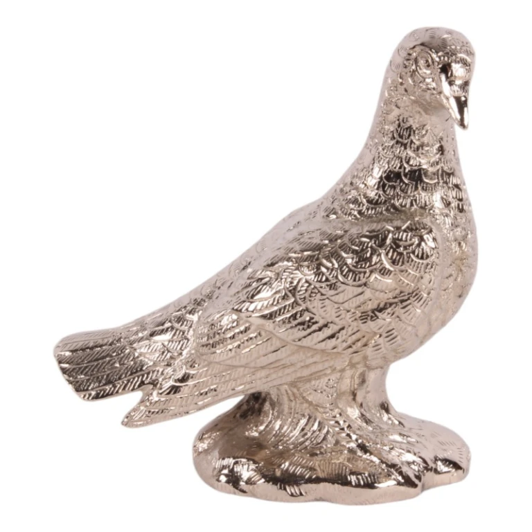 Paloma de latón - plata - 15 cm