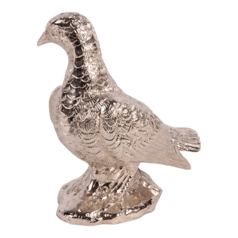 Paloma de latón - plata - 15 cm