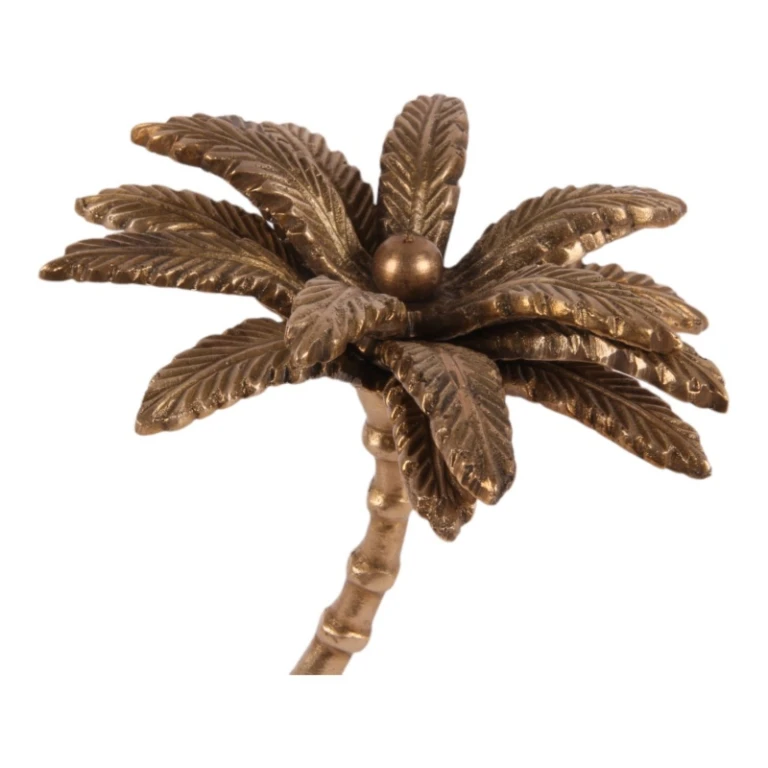 Palmera decorativa - dorada - 23,5 cm - latón