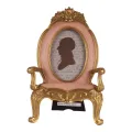 Marco de foto Silla - 9x13 cm - rosa - resina sintética - de pie