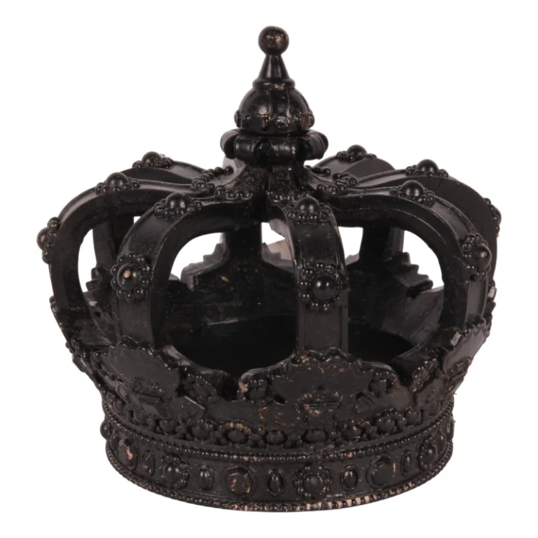 Corona decorativa - negro - 13,2 cm - resina sintética