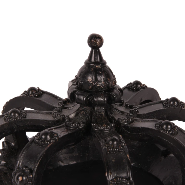 Corona decorativa - negro - 13,2 cm - resina sintética