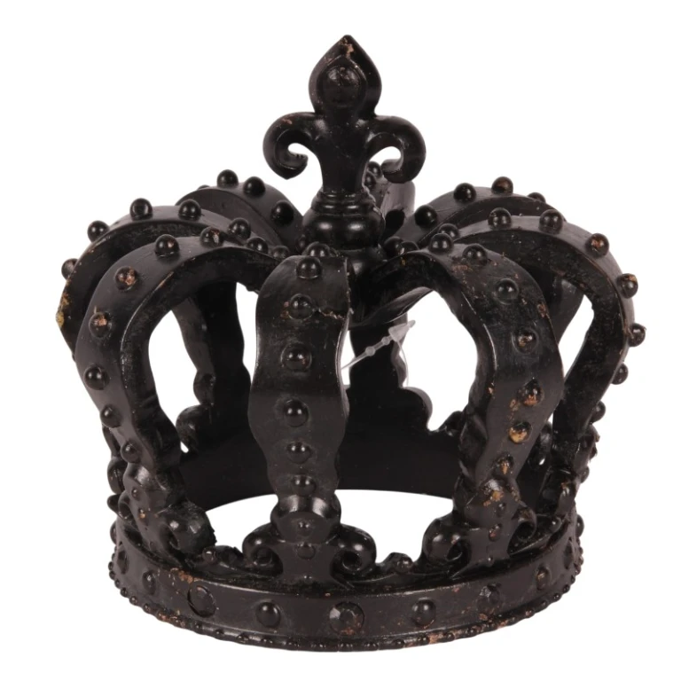 Corona decorativa - negro - 13,2 cm - resina sintética