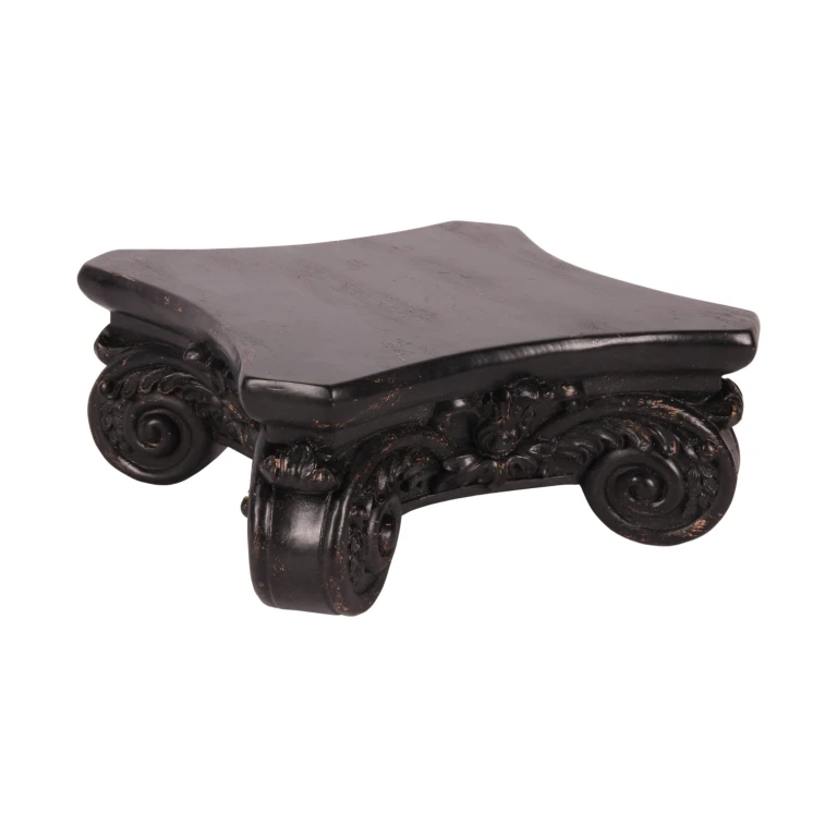Base decorativa de 27 cm - negro - resina sintética