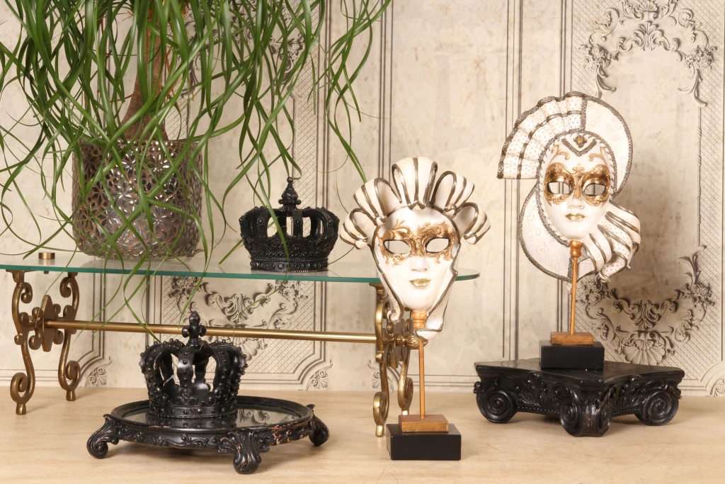 Base decorativa de 27 cm - negro - resina sintética