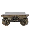 Base decorativa de 27 cm - dorada - resina sintética