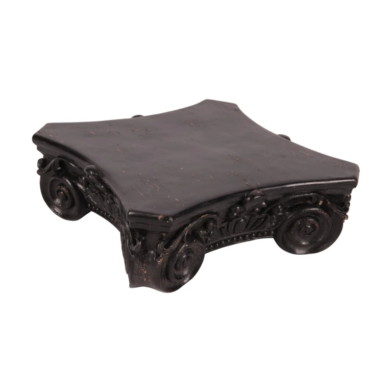 Base decorativa de 21 cm - negro - resina sintética