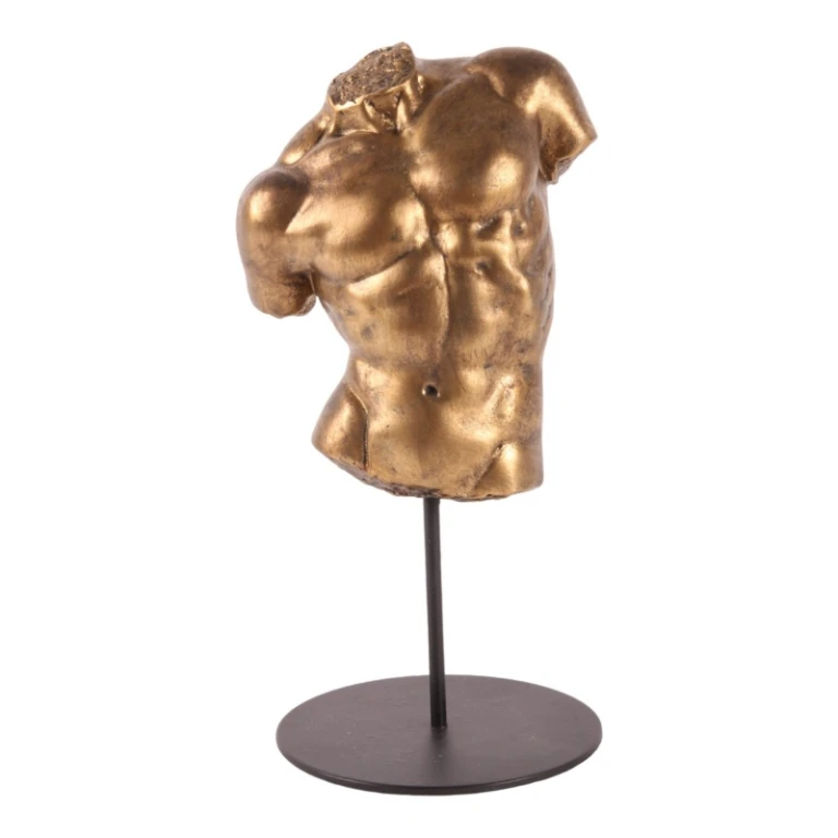 Busto de hombre - dorado - 26 cm