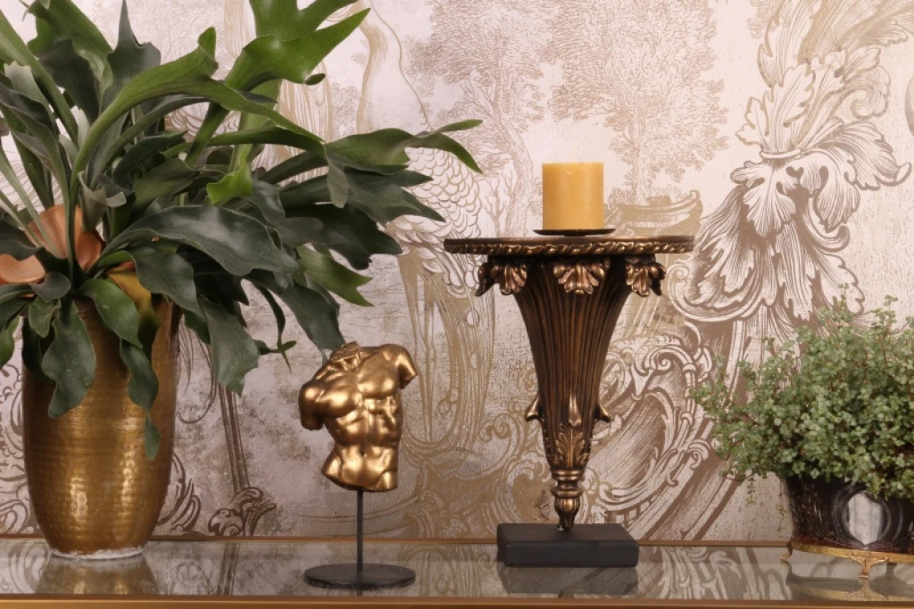 Busto de hombre - dorado - 26 cm