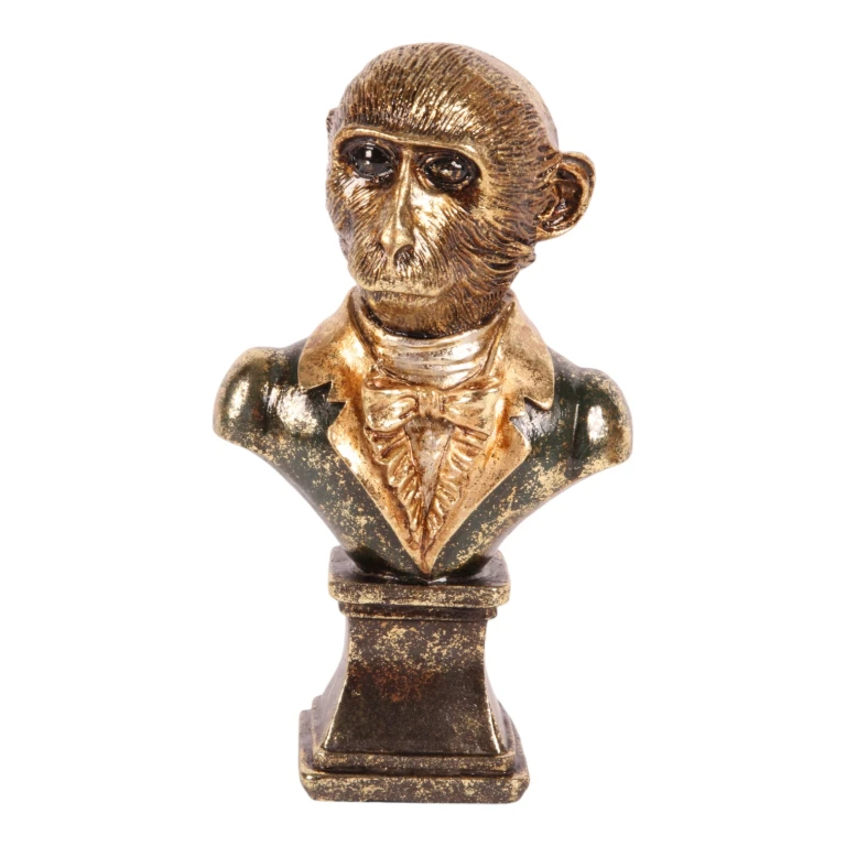 Busto de mono - verde - 25 cm
