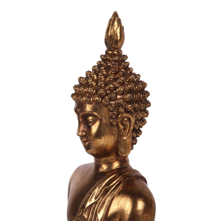 Estatua de Buda - dorado - 33 cm - resina artística