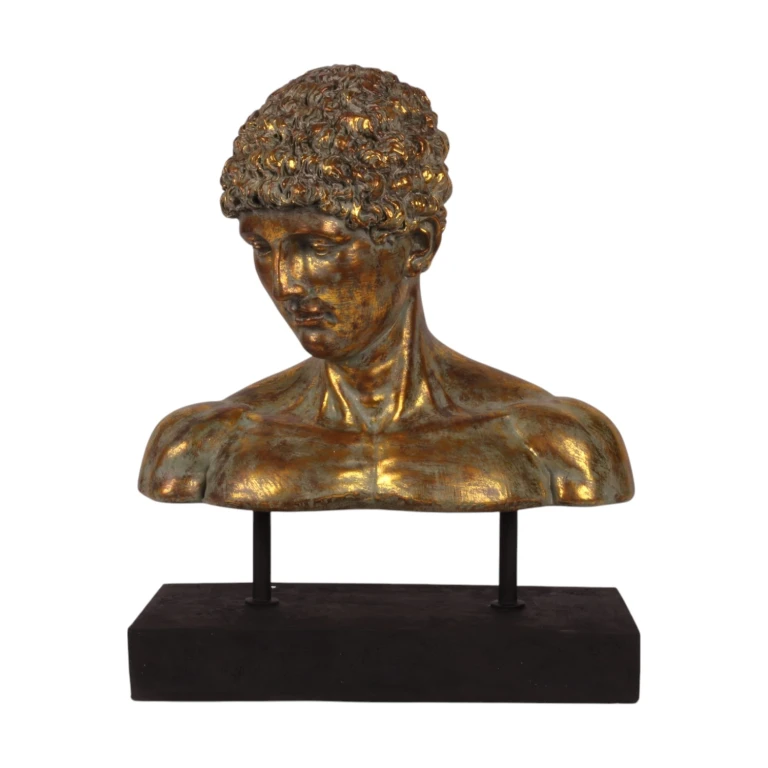 Busto sobre base - dorado - 53 cm