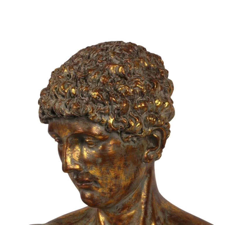 Busto sobre base - dorado - 53 cm