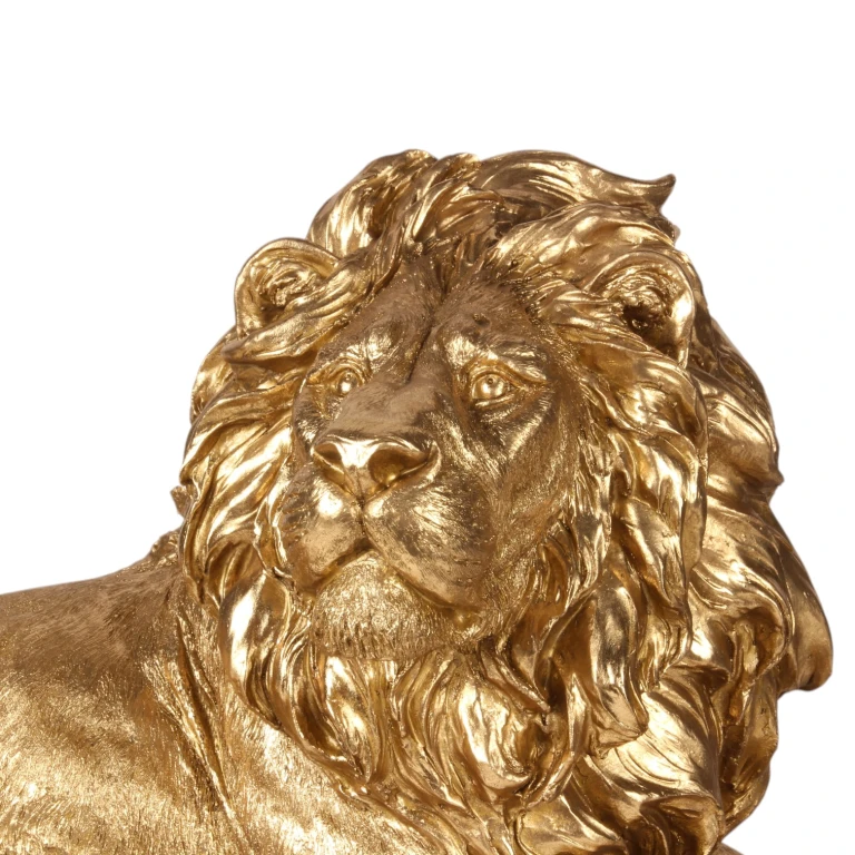 Escultura de león - dorado - 80 cm