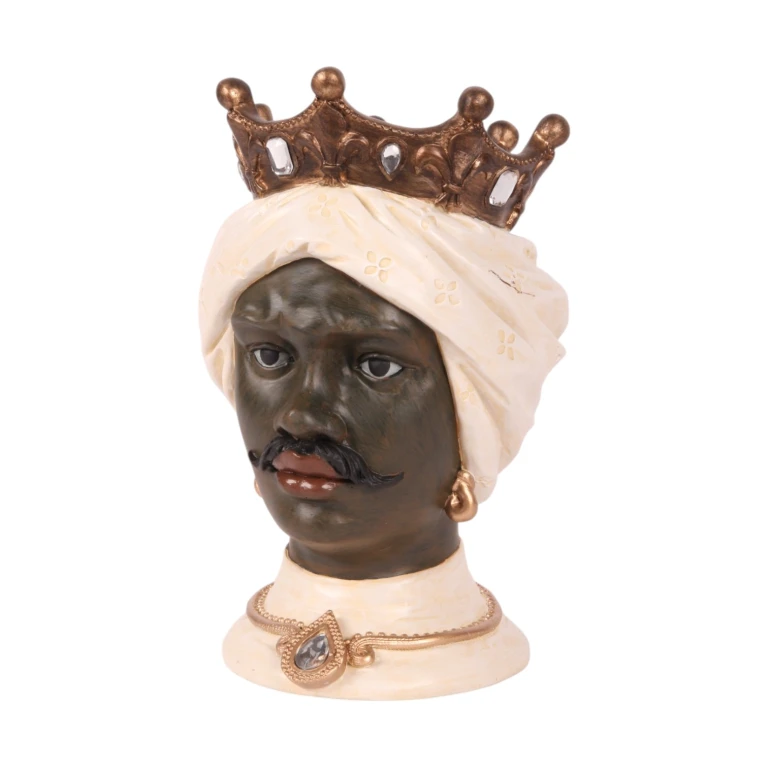 Busto moro - color marfil - 24 cm