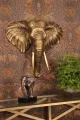 Wandornament Olifant - goud - 61 cm - kunsthars