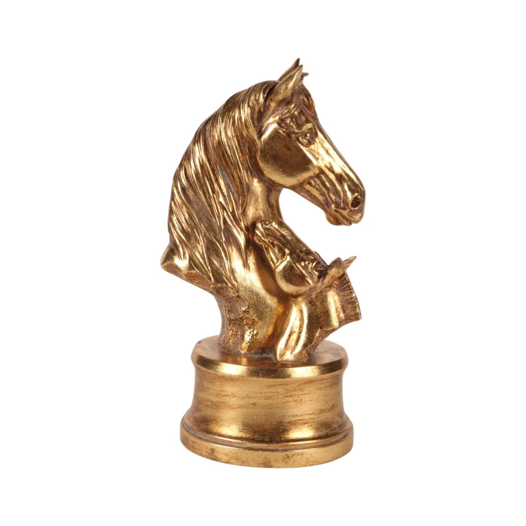 Cabezales de caballo dorados - 26,5 cm - 1 pieza