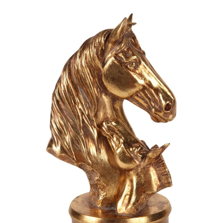 Cabezales de caballo dorados - 26,5 cm - 1 pieza