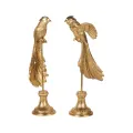 Vogelbeeld op standaard - goud - 49,5 cm