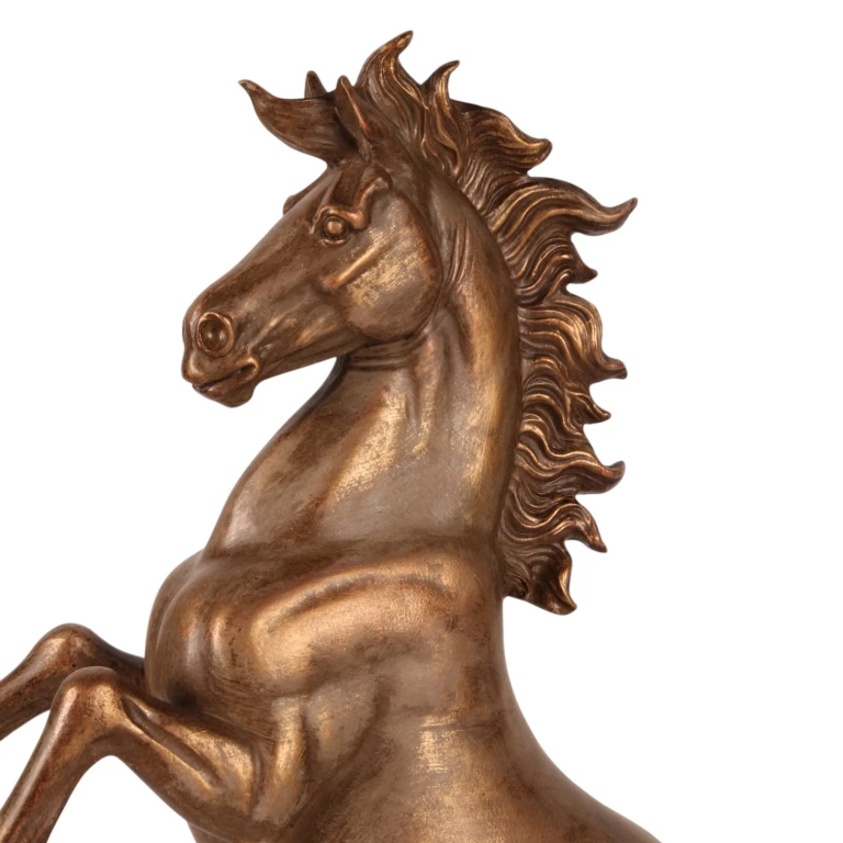 Escultura de caballo color bronce - 43,5 cm