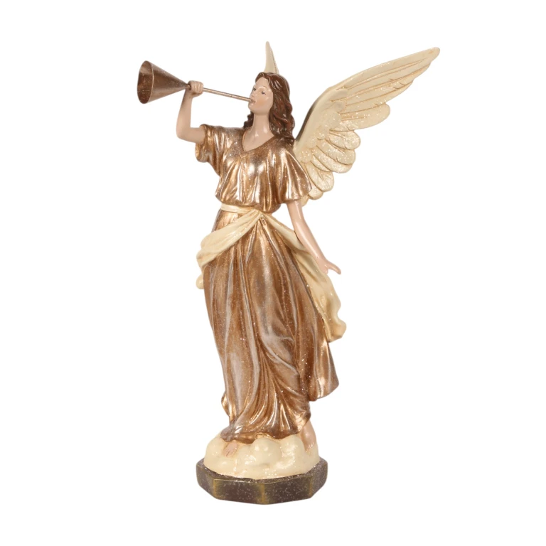 Ángel de figura - beige - 41 cm - resina artística