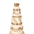 Decoratietaart - wit/creme met goud - 47 cm - kunsthars