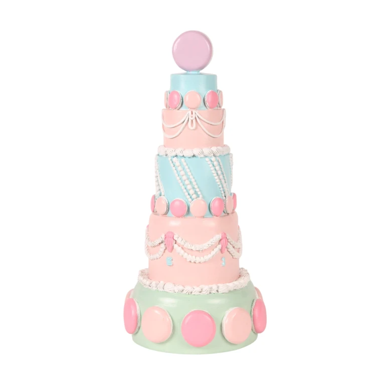Pastel decorativo - rosa - 33,5 cm - resina artística - 1 pieza