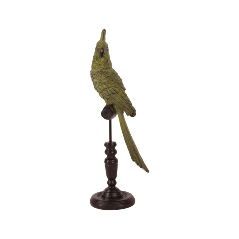 Loro en percha - verde - 35 cm - 1 pieza