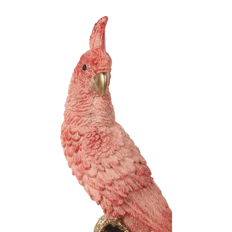 Loro sobre bastón - rosa - 35 cm