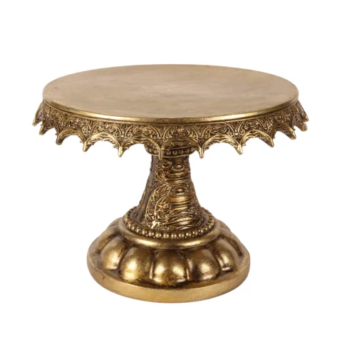Taartplateau 30 cm goud kunsthars