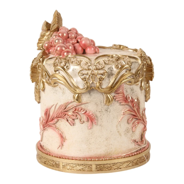 Pastel decorativo - rosa - 30 cm - resina sintética