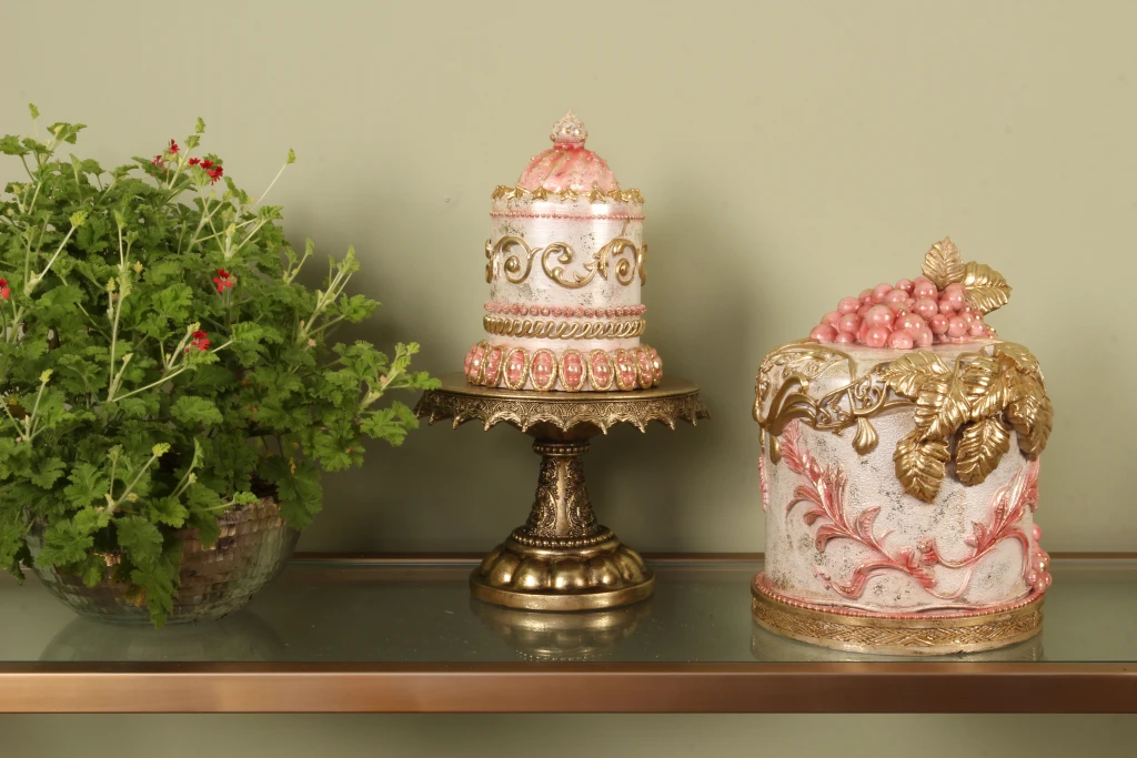 Pastel decorativo - rosa - 30 cm - resina sintética