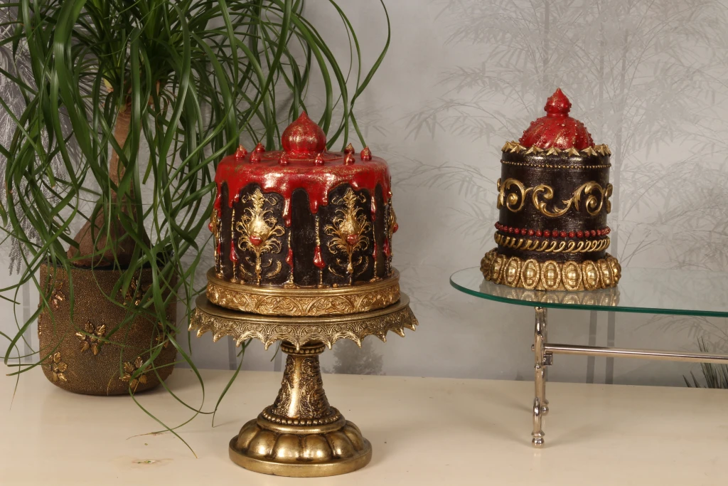 Pastel decorativo - marrón - 20 cm - resina artística