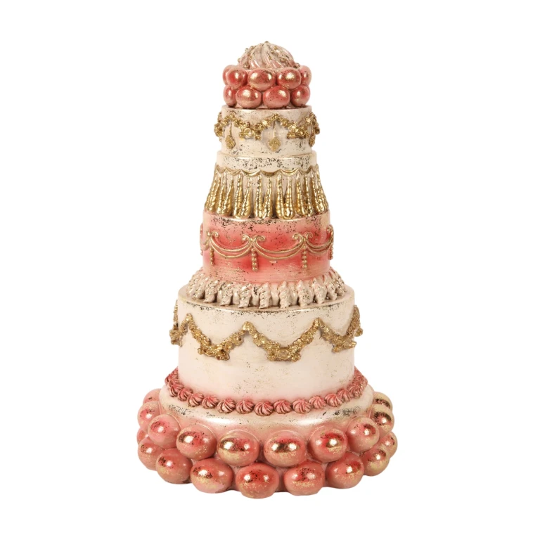 Pastel decorativo - rosa - 27,5 cm - resina sintética