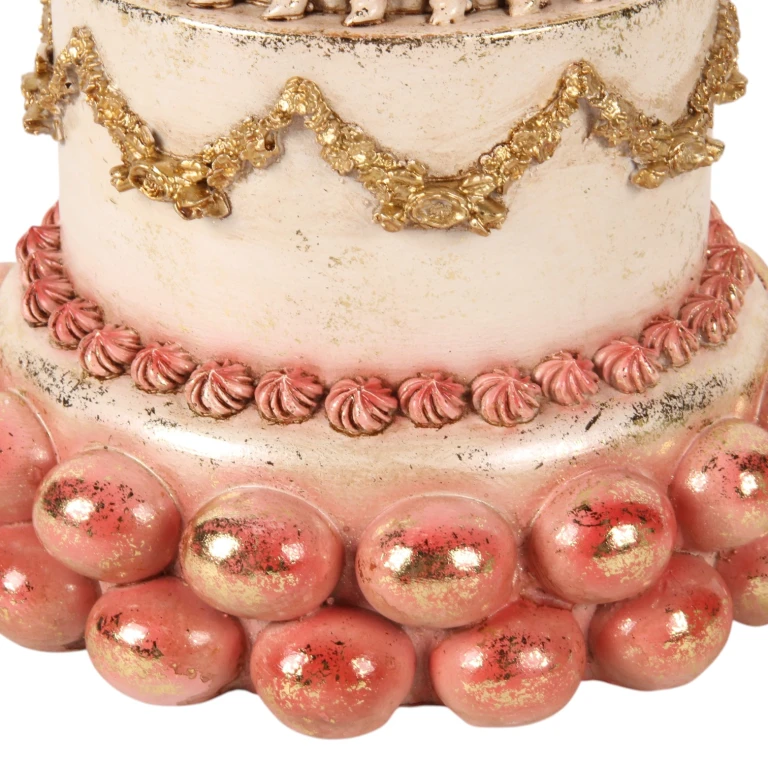 Pastel decorativo - rosa - 27,5 cm - resina sintética