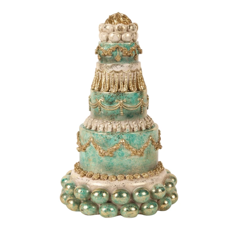 Pastel decorativo - azul - 27,5 cm - resina artística