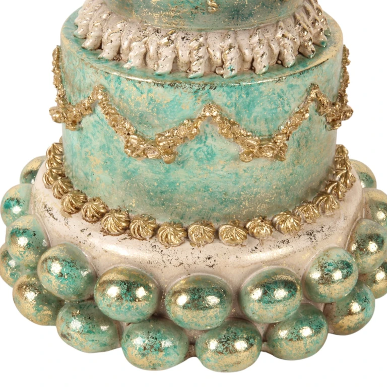 Pastel decorativo - azul - 27,5 cm - resina artística