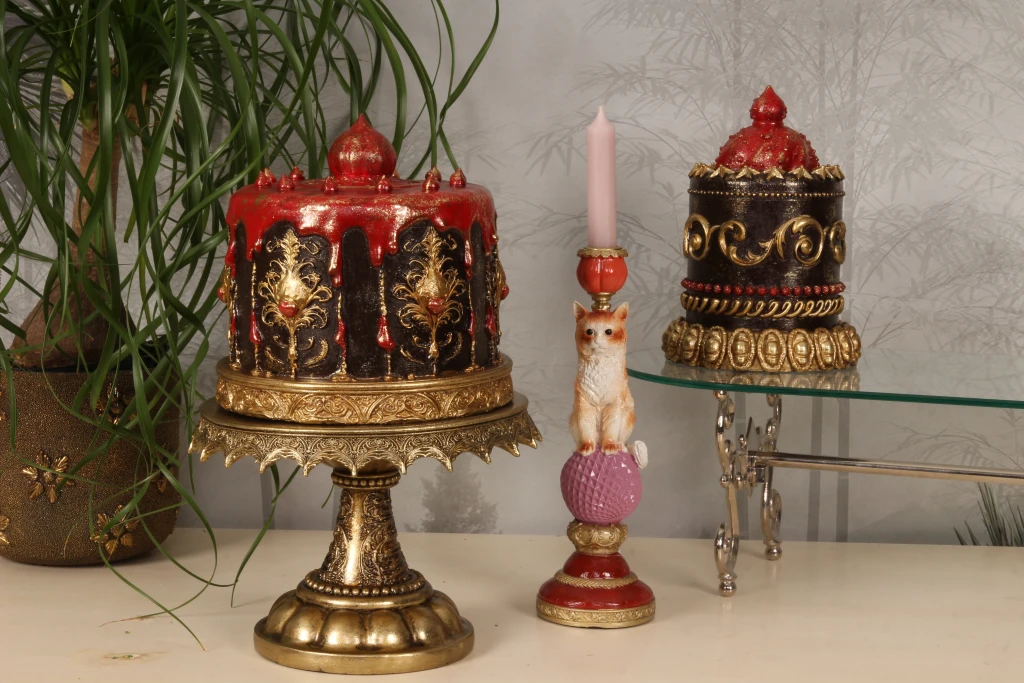 Pastel decorativo - marrón - 23 cm - resina artística
