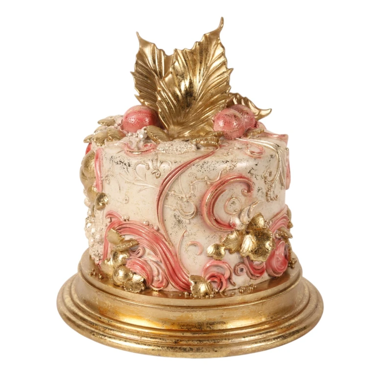 Pastel decorativo - rosa - 31 cm - resina sintética
