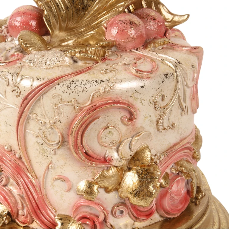 Pastel decorativo - rosa - 31 cm - resina sintética