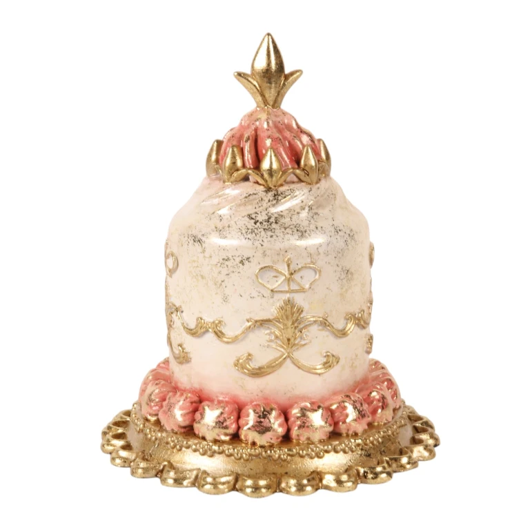 Pastel decorativo - rosa - 18,5 cm - resina sintética