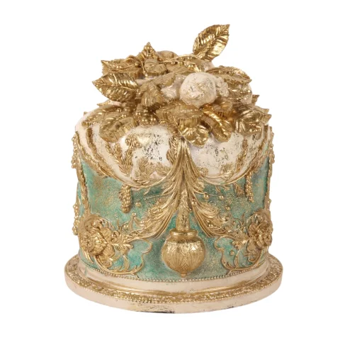 Decoratietaart - blauw - 24 cm - kunsthars