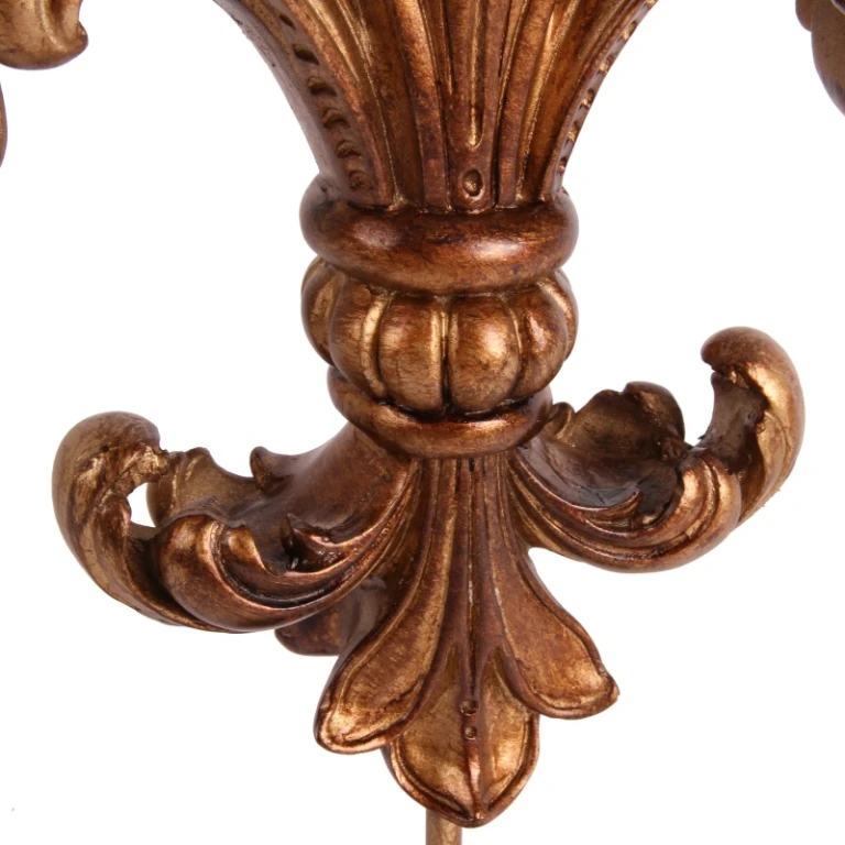 Fleur-de-lis sobre base - dorado - 38 cm - resina artística