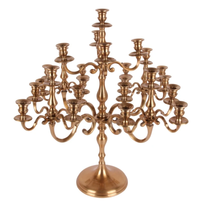 Candelabro Mujeeb - 70 cm - dorado - aluminio