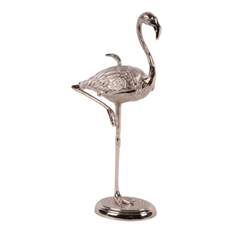 Caja de almacenamiento Flamingo - 29 cm - plata - latón