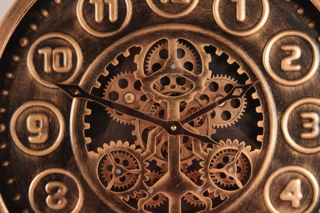 Reloj de pared Elmont - dorado - redondo - 46 cm