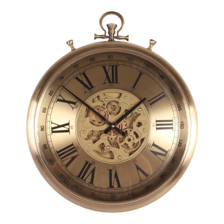 Reloj de pared Whitestone - 62 cm - dorado - redondo - metal