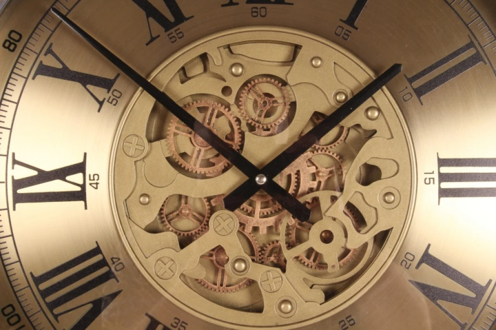 Reloj de pared Whitestone - 62 cm - dorado - redondo - metal